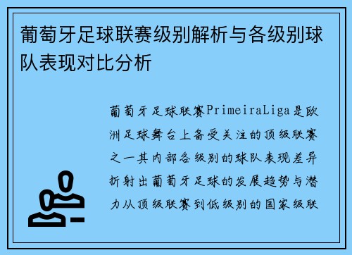葡萄牙足球联赛级别解析与各级别球队表现对比分析
